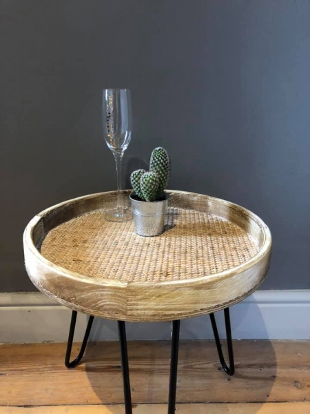 Bleach Wood Side Table Image