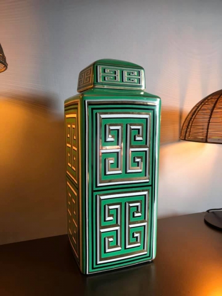 Tall Green Jar Image