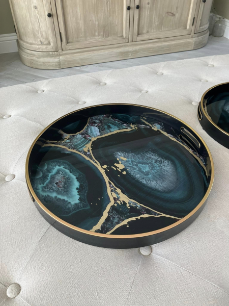 Teal Midnight Tray Large Image