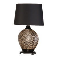 Black Patterned Ceramic Lamp Image