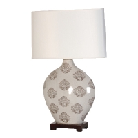 Gray Crest Ceramic Lamp Image