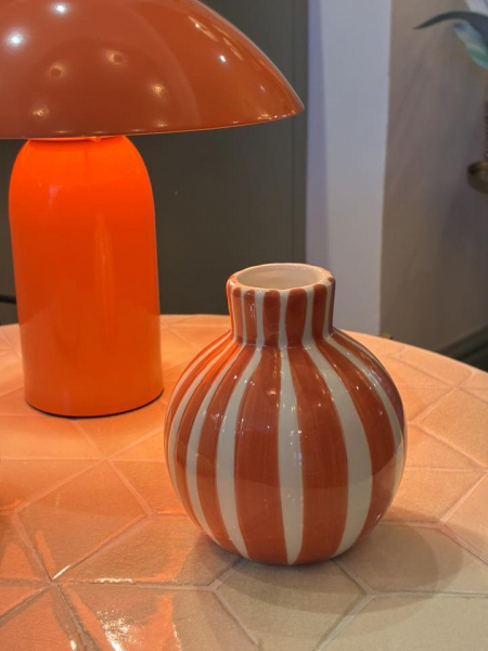 Hand Painted Orange Bud Vase Image