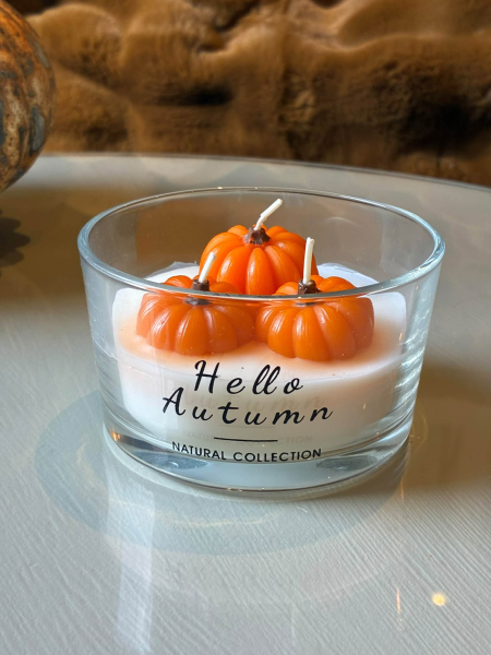 Pumpkin Candle Orange Image