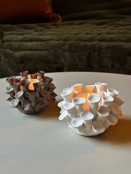 White Porcelain Mushroom T-Light Image