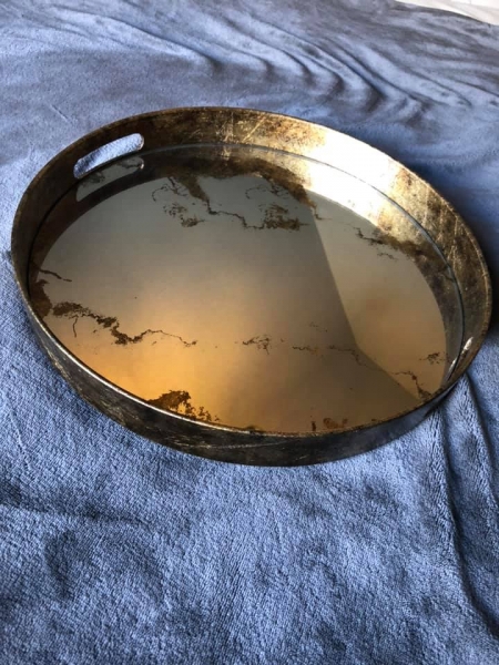 Distressed Mirror Tray Image