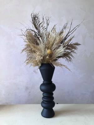 Matt Black Shape Vase Image