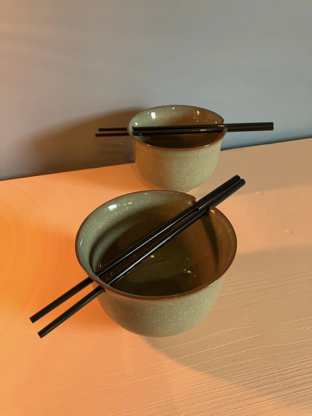 Set of 2 Green Noodle Bowl Image